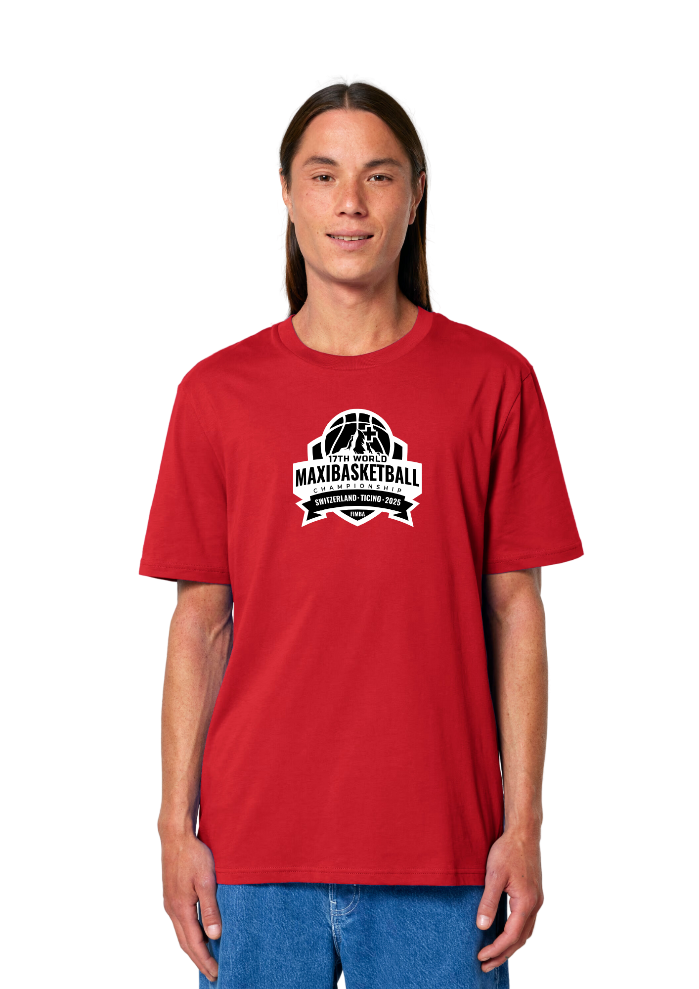 T-shirt rouge unisexe