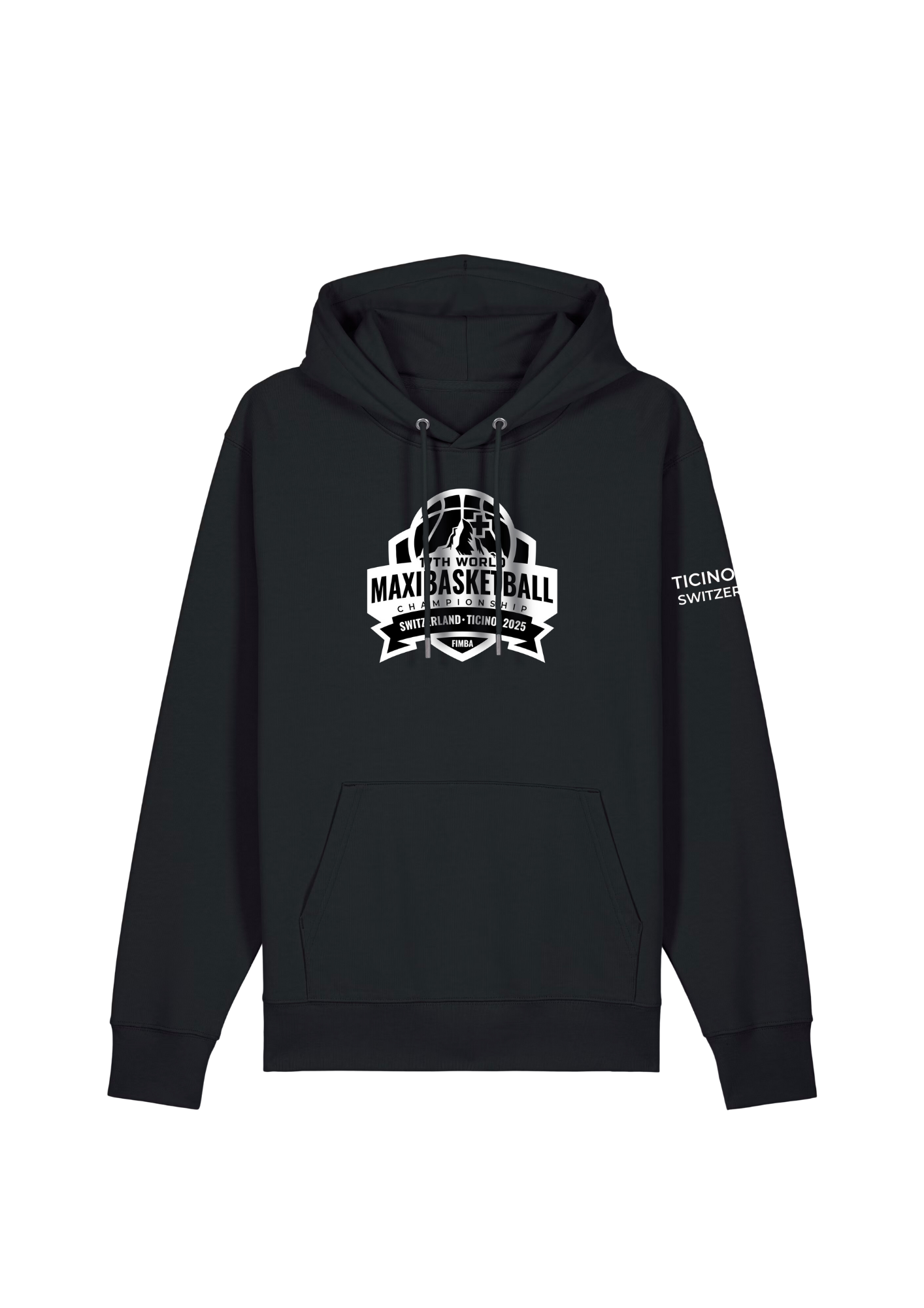 Hoodie noir unisexe