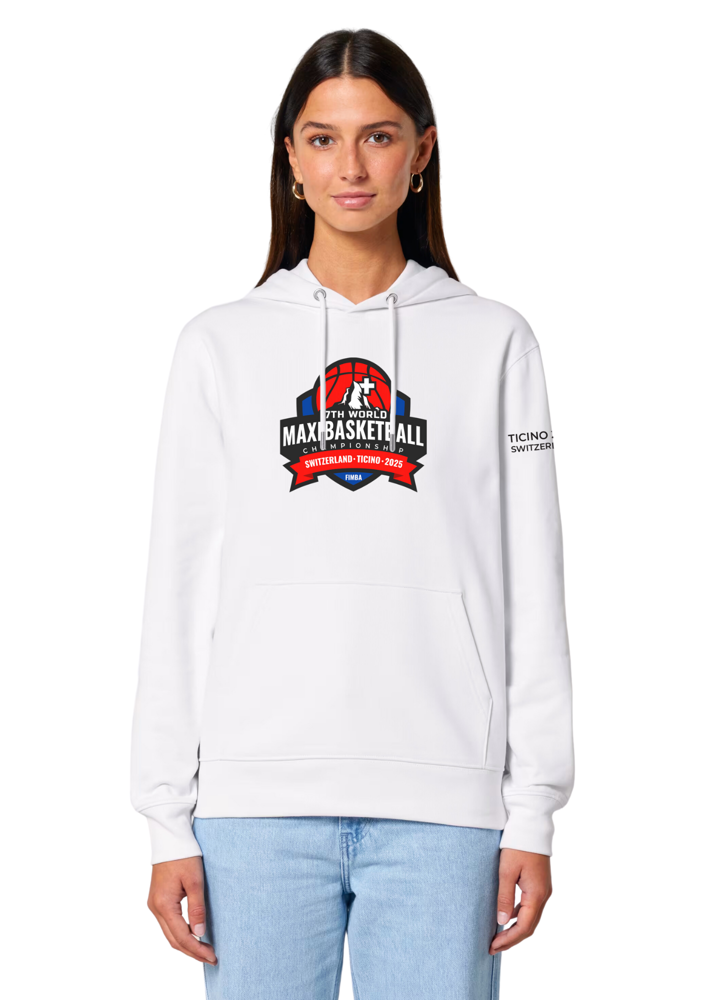 Hoodie blanc unisexe