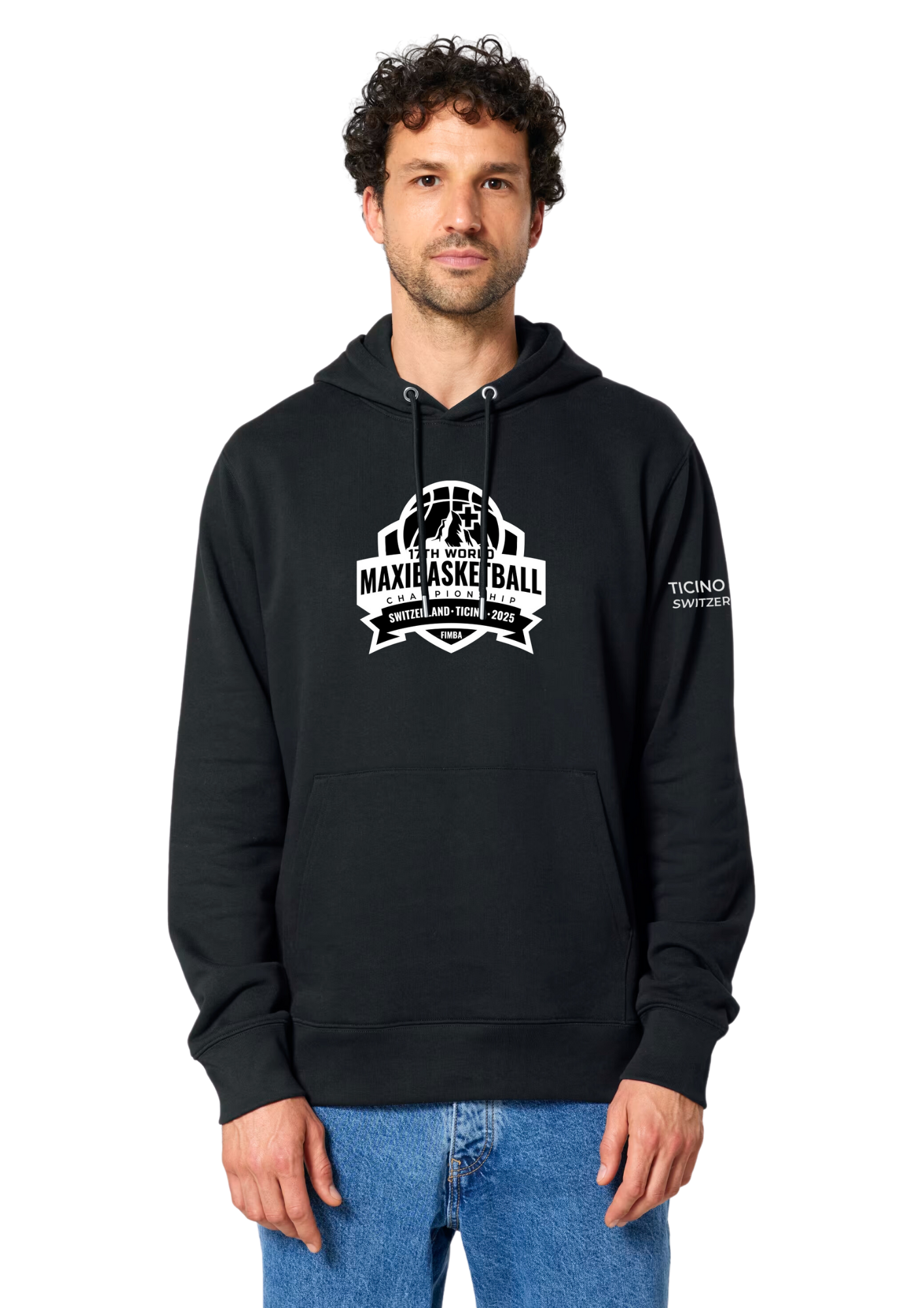 Hoodie noir unisexe