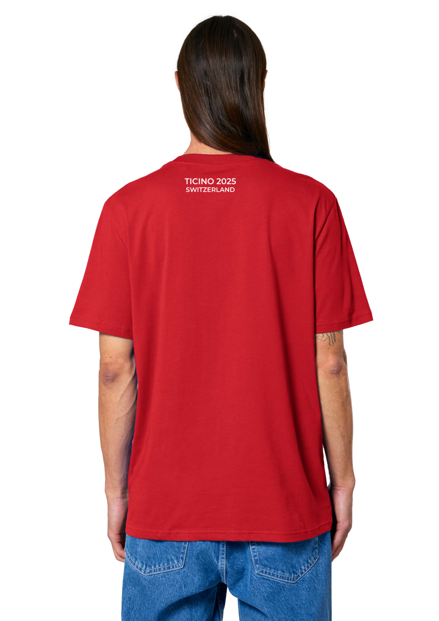 T-shirt rouge unisexe