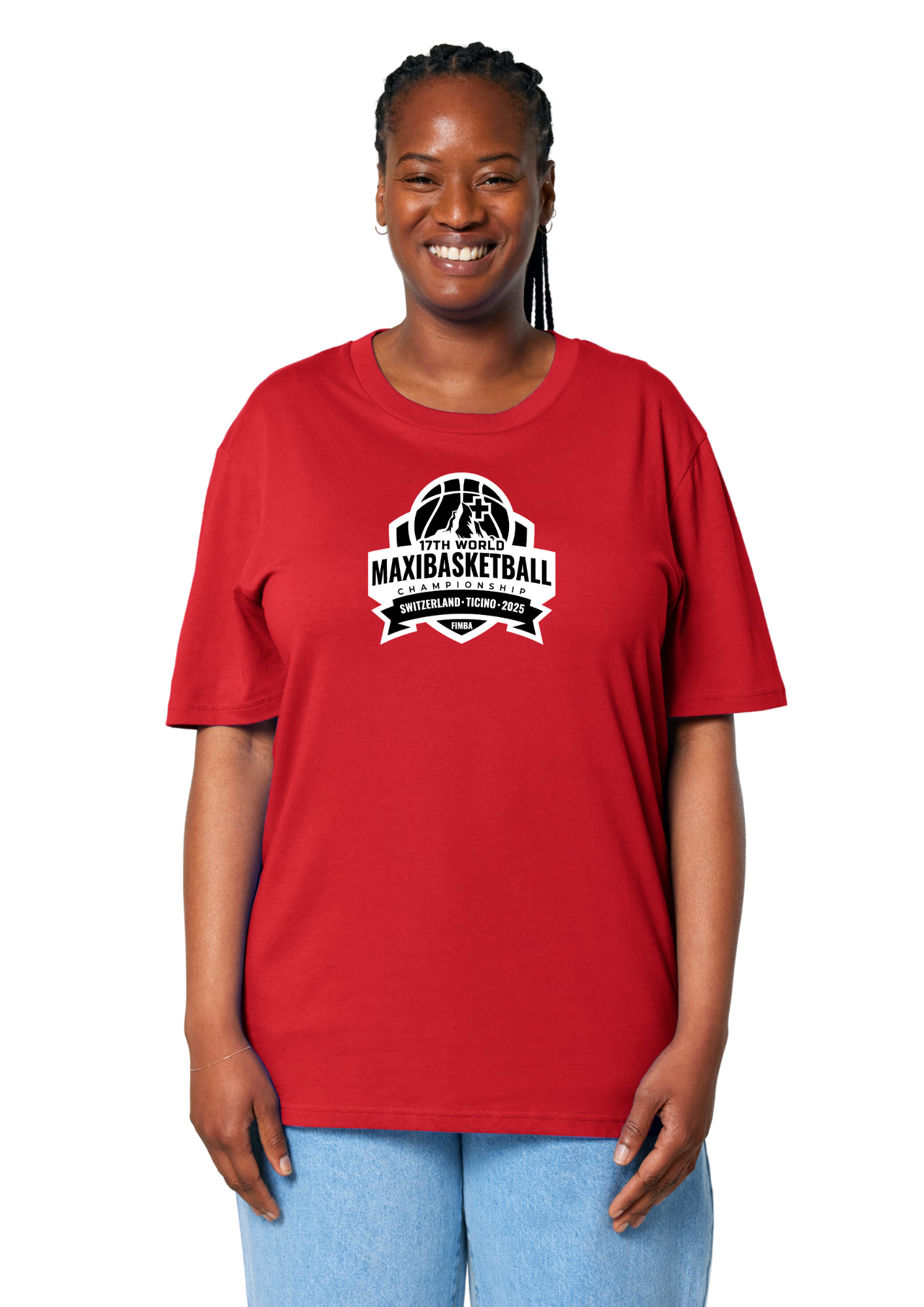 T-shirt rouge unisexe